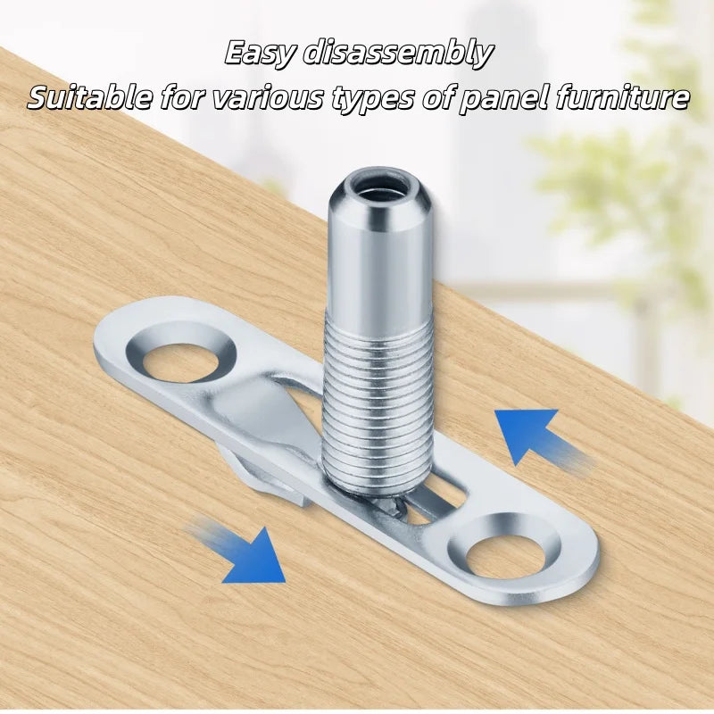 20pcs Concealed Installation Wardrobe Sliding Buckle Invisible Two in one Invisible Connectors Elastic Hardware Tool