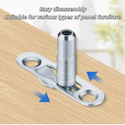20pcs Concealed Installation Wardrobe Sliding Buckle Invisible Two in one Invisible Connectors Elastic Hardware Tool