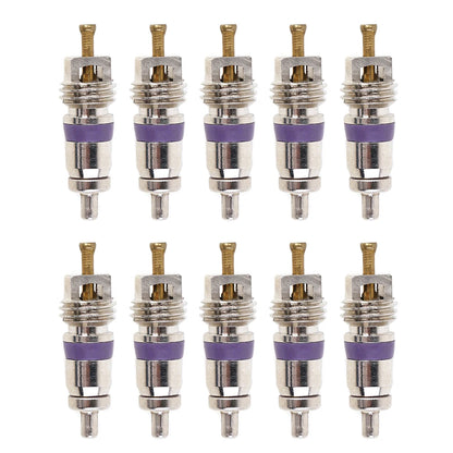 100-10pcs Copper R134a Car A/C Air Conditioning Valve Cores Automobile Universal Exterior Repair Components A/C Valve Cores