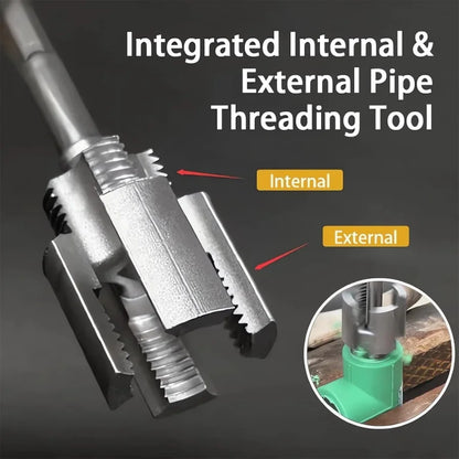 New Integrated Interior and Exterior Water Pipe Threading Tool 4 Points 6 Points Universal Electric Drill Threading Tool