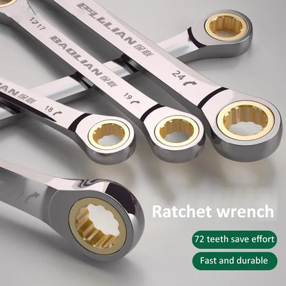 1Pc Dual-use Torx Wrench 6MM-27MM Dual Directional Plum Blossom Ratchet Wrench Universal Spanners for Car Repair Tools Hand Tool