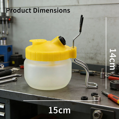 Airbrush Cleaning Pot Stand, Paint Storage Tray, Glass Reservoir Jar, Filter Cotton, and Airbrush Cleaning Tools