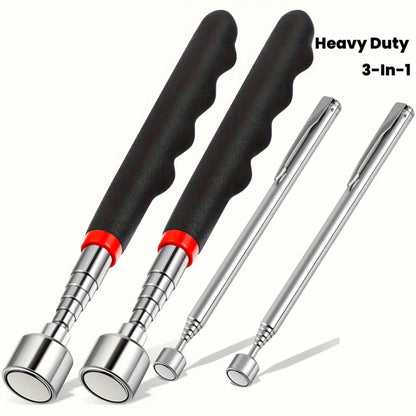 Adjustable Pick-Up Rod, Mini Portable Magnetic Pick-Up Tool with Extendable Magnet for Screws, Nuts, and Bolts