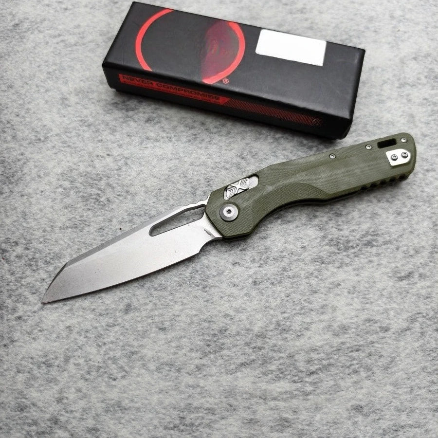 MSI Pocket Knife G10 Folding Knife Compact Design Precise and Durable Ideal for Outdoor Jungle Hiking EDC Tool Knife Men's Gift.