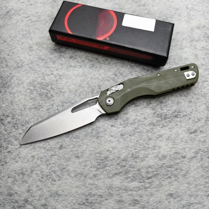 MSI Pocket Knife G10 Folding Knife Compact Design Precise and Durable Ideal for Outdoor Jungle Hiking EDC Tool Knife Men's Gift.