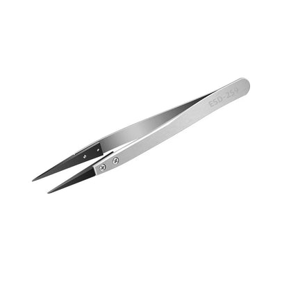 1pc ESD-259 Stainless Steel Precision Pliers-Precision Anti-Static Carbon Fiber Tweezers,Used For Crafts,Jewelry,Electronics
