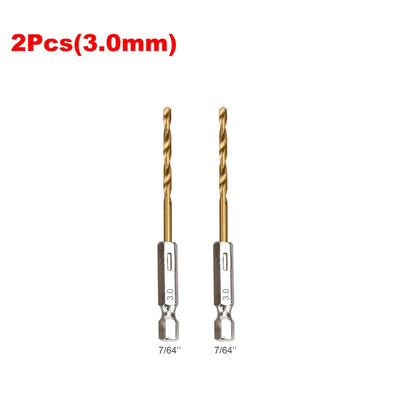 13PCS 1.5mm-6.5mm Drill Bit Set Titanium Coated High Speed Steel Hex Shank Hole Opener For Wood Plastic Aluminum