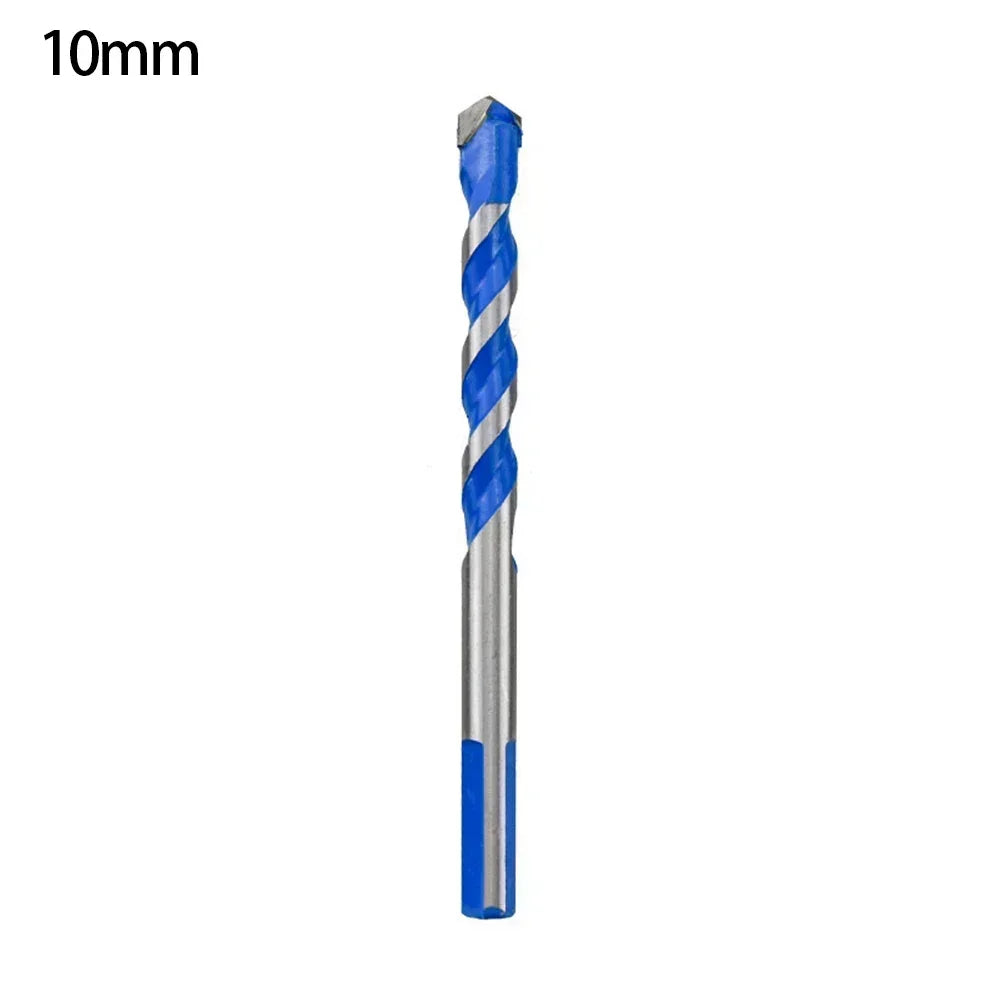 Blue Multifunction Carbide Masonry Drill Bit,Triangle Shank Tile & Concrete Drill Bits for Ceramic, Brick, Glass & Wood Drilling