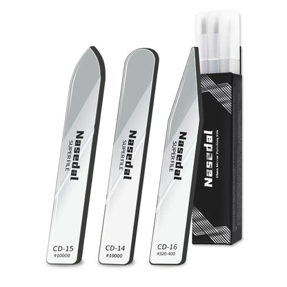 Nasedal 7Pcs Glass Files 320-10000 Grits Ultra Fine Mirror Sanding for Gundam Scale Model 3D Print Plastic Resin Polishing Tools