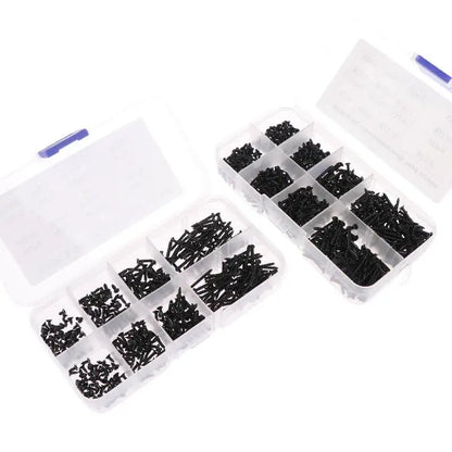 Locking Screws And Wood Screws 400/800PCS/1 Set M2 Black Self Tapping Screw Assortment Kit