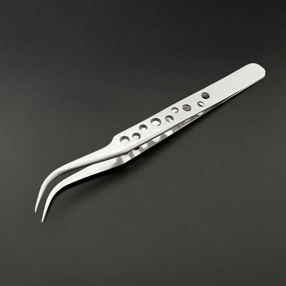 Electronics Industrial Tweezers Precision Anti-static Curved Straight Tip Stainless Forceps Phone Repair Hand Tool sets