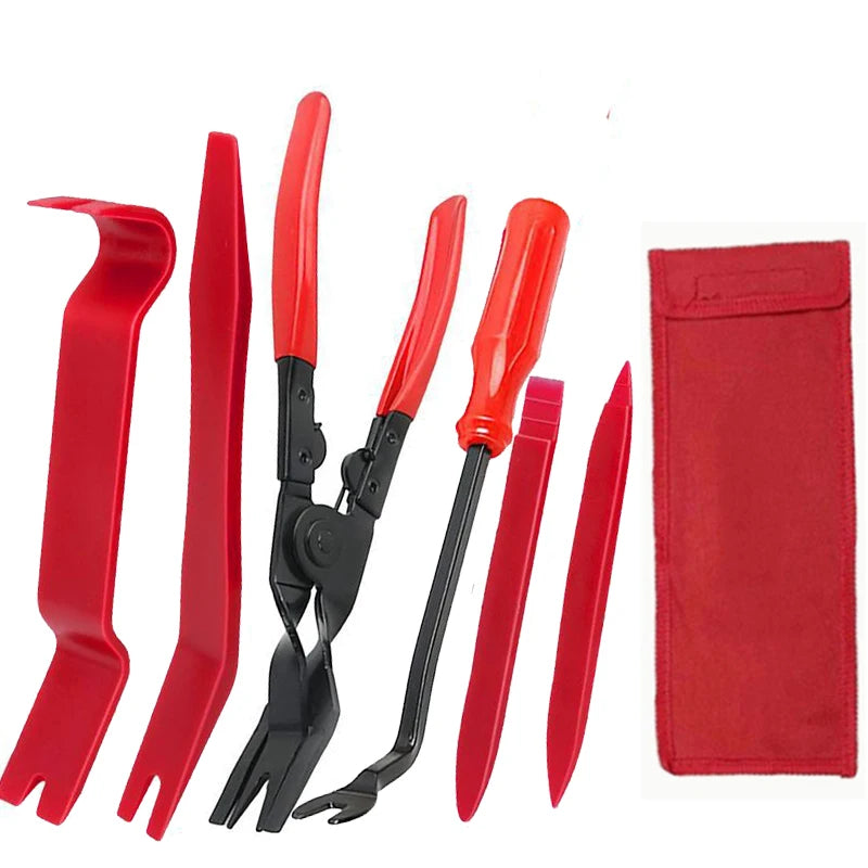 Auto Headlight&Door Panel Dash Clips Remover Tool Kit Car Trim Clip Removal Pliers Vehicle Repair Maintenance Equipment Set