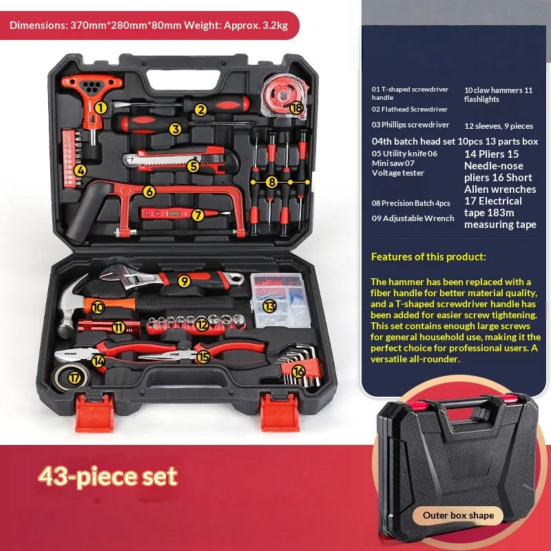Household Hardware Tool Set Combination Manual Repair Electrician Tools Sheik Mainland Socket Set 육각렌치세트 신기한 공구 Herramientas 공구