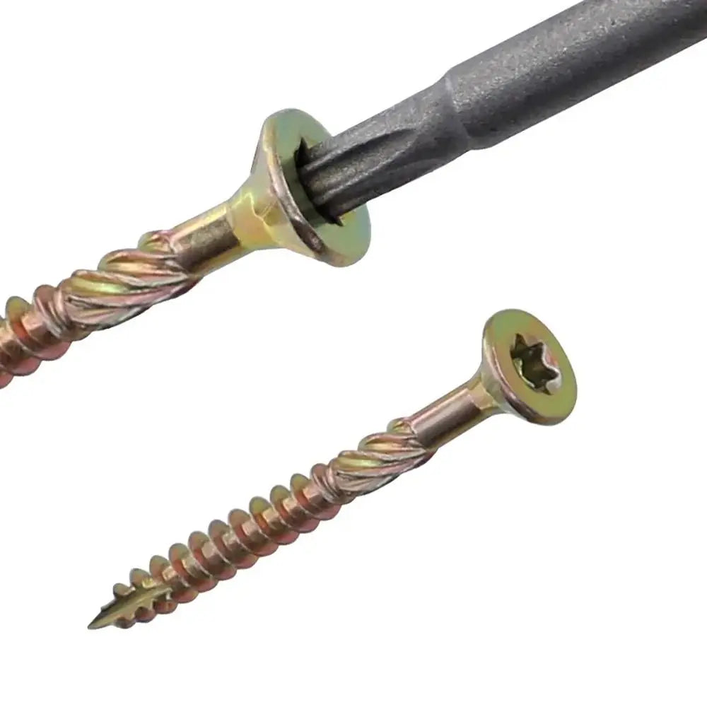 100Pcs/Pack 35mm 45mm 60mm 80mm Self-tapping Screw M5 Flat Head Torx T25 Screws Galvanized Woodworking Screws Hardware Tools