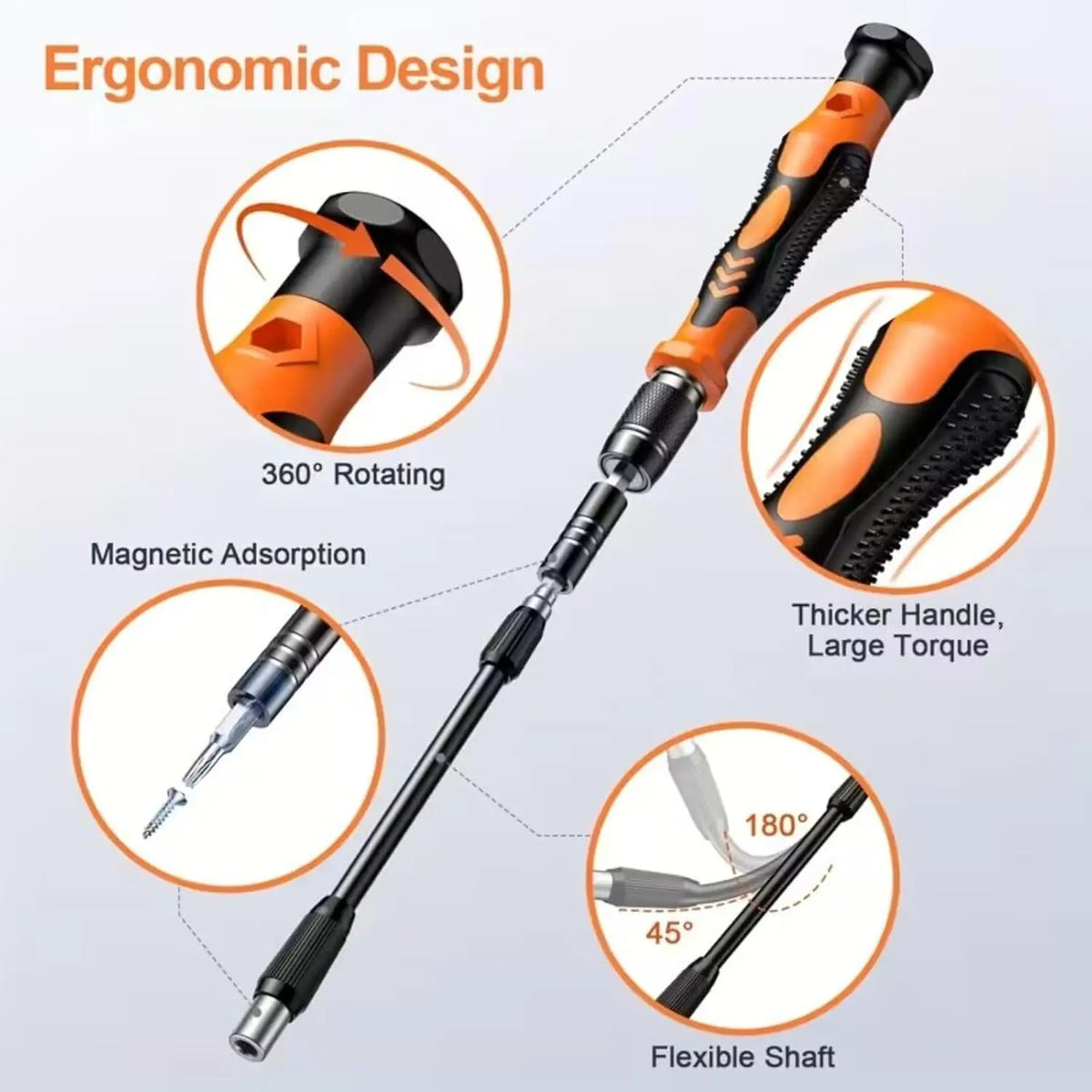 TINSOL 115in1 Precision Screwdriver Set, CRV Steel Bits W/ Torx Triwing Mini Repair Tool Kit for Electronics Laptop Phone Repair