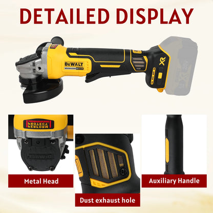 DEWALT DCG405 125mm Flat Head Angle Grinder 18V Brushless Bare Tool for Metal Cutting Wood Grinding