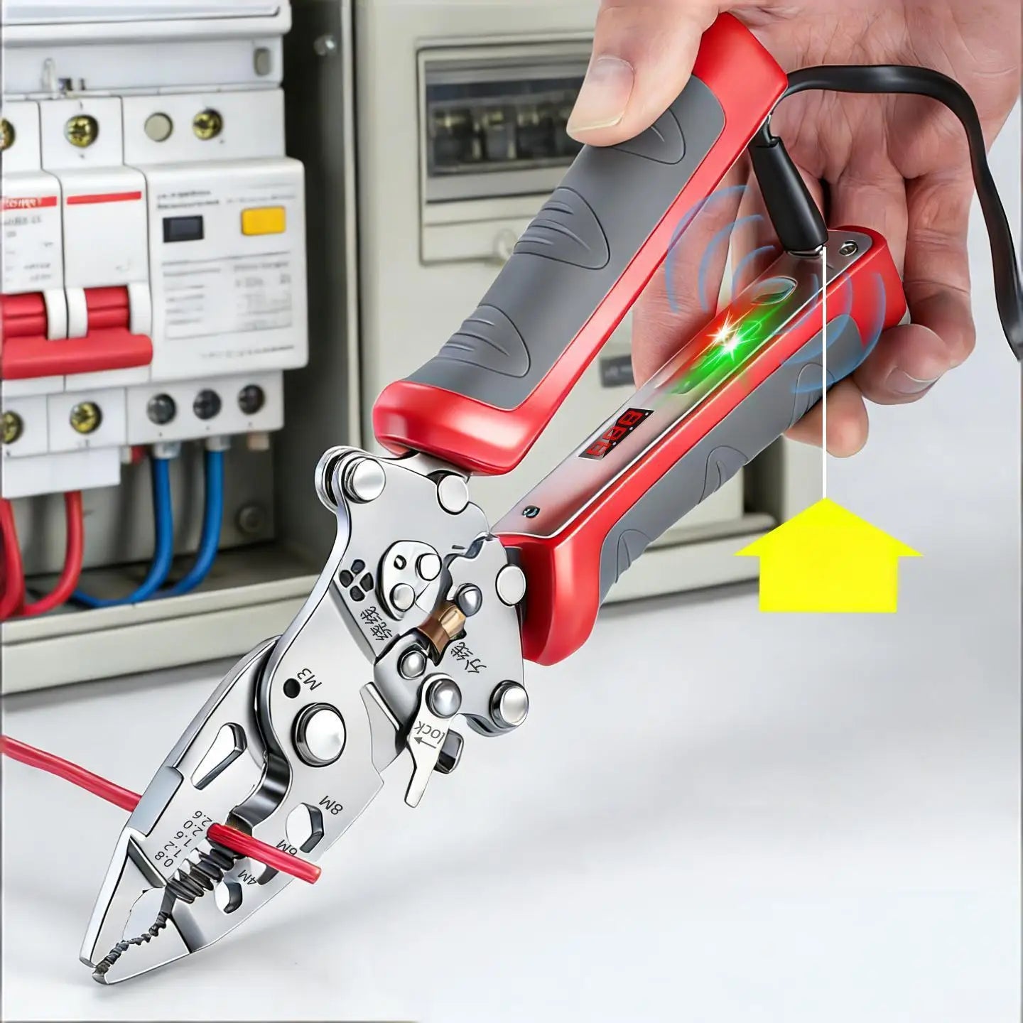 Foldable Wire Stripping Pliers Crimping Tool - Multifunctional Electrician Pliers, Professional-Grade Electrician Tool