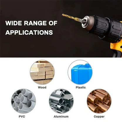 6Pcs 1/4" Hex Shank Titanium Drill Tap Combination Bit Set,  Metric Thread M3 M4 M5 M6 M8 M10 Taps Tool