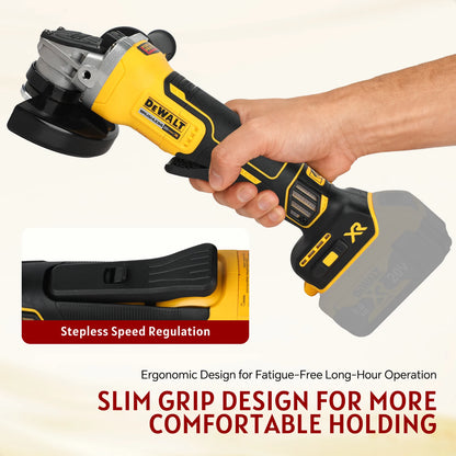 DEWALT DCG405 125mm Flat Head Angle Grinder 18V Brushless Bare Tool for Metal Cutting Wood Grinding