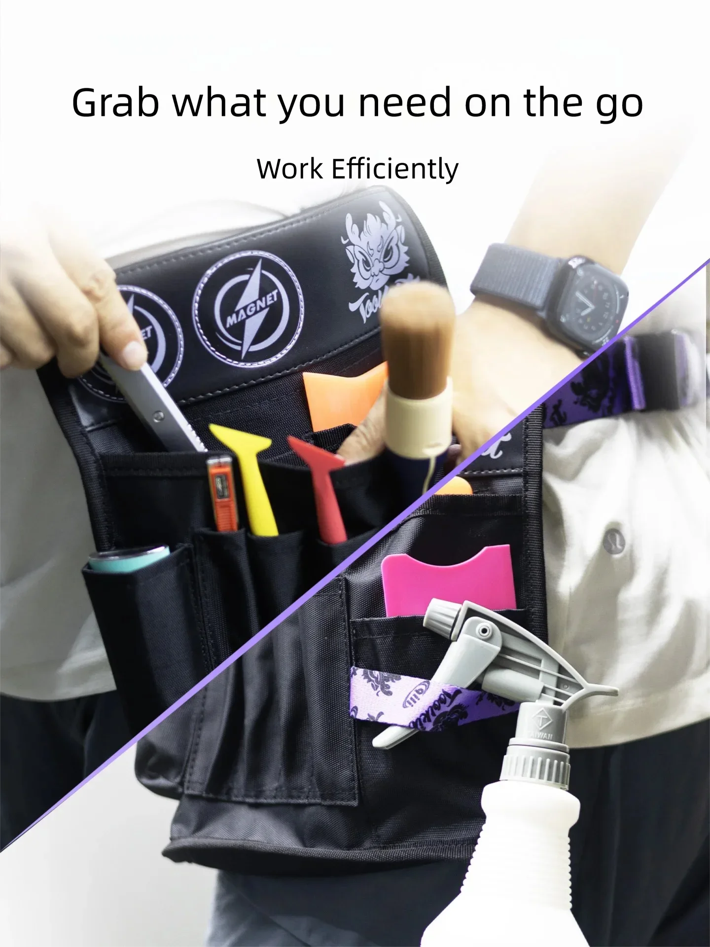 Convenient Multi-Functional Car Film Tool Kit Color Changing Car Wrap Storage Oxford Cloth Tool Waist Bag Professional Tool Bag