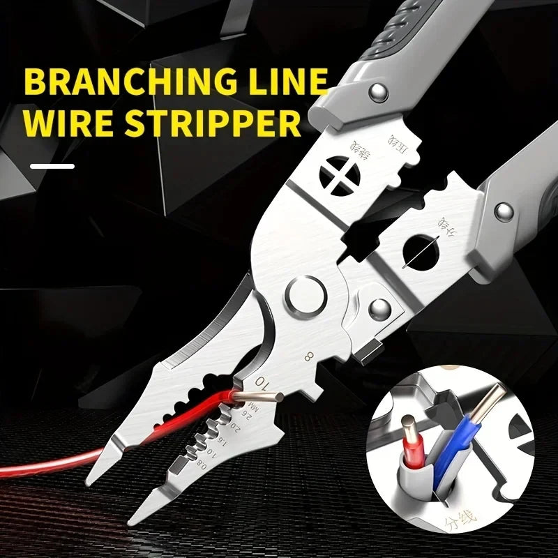 Multifunctional Wire Stripper, Electrician Crimping & Cutting Pliers, Universal Hardware Tool