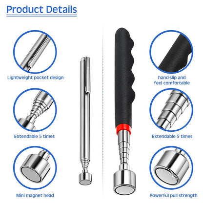 Extendable Pickup Rod Stick，Magnetic Picker Mini Portable Telescopic Magnetic Magnet Pen For Picking Up Screws Nut Bolt