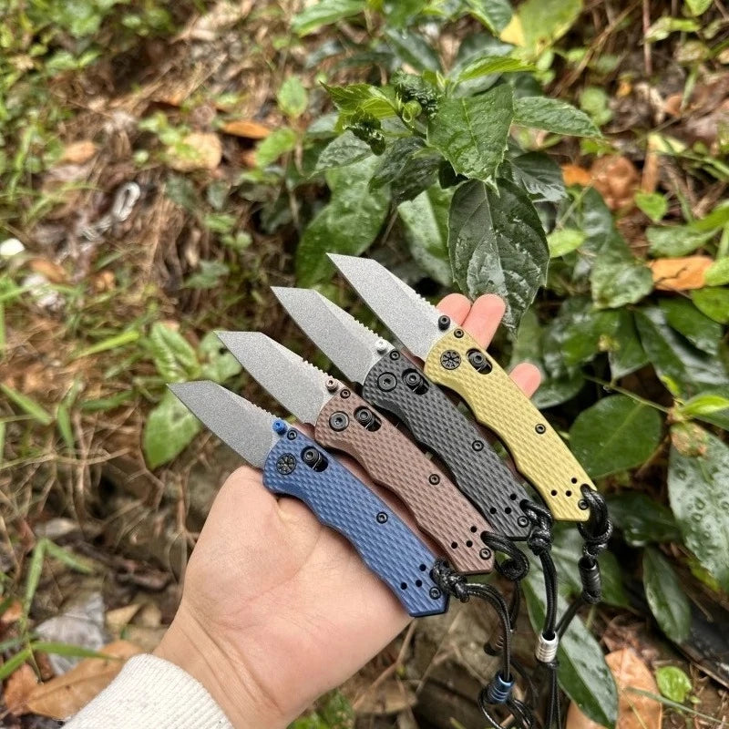 BM 290 Multi-color Pocket Folding Knife D2 Steel Blade Outdoor Portable Camping EDC Equipment Multi-function Carving Knife