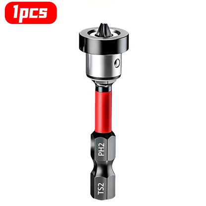 1/3/5pc Magnetic Drywall Screw Setter Bits PH2 Positioning Bits with Removable Aluminum Collar for Sheetrock Plasterboard Screws