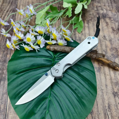 CR Durable Folding Knife 440C Blade 420 Steel Handle Handmade Suitable for Outdoor Camping Daily Emergency Carrying Men's Gifts.
