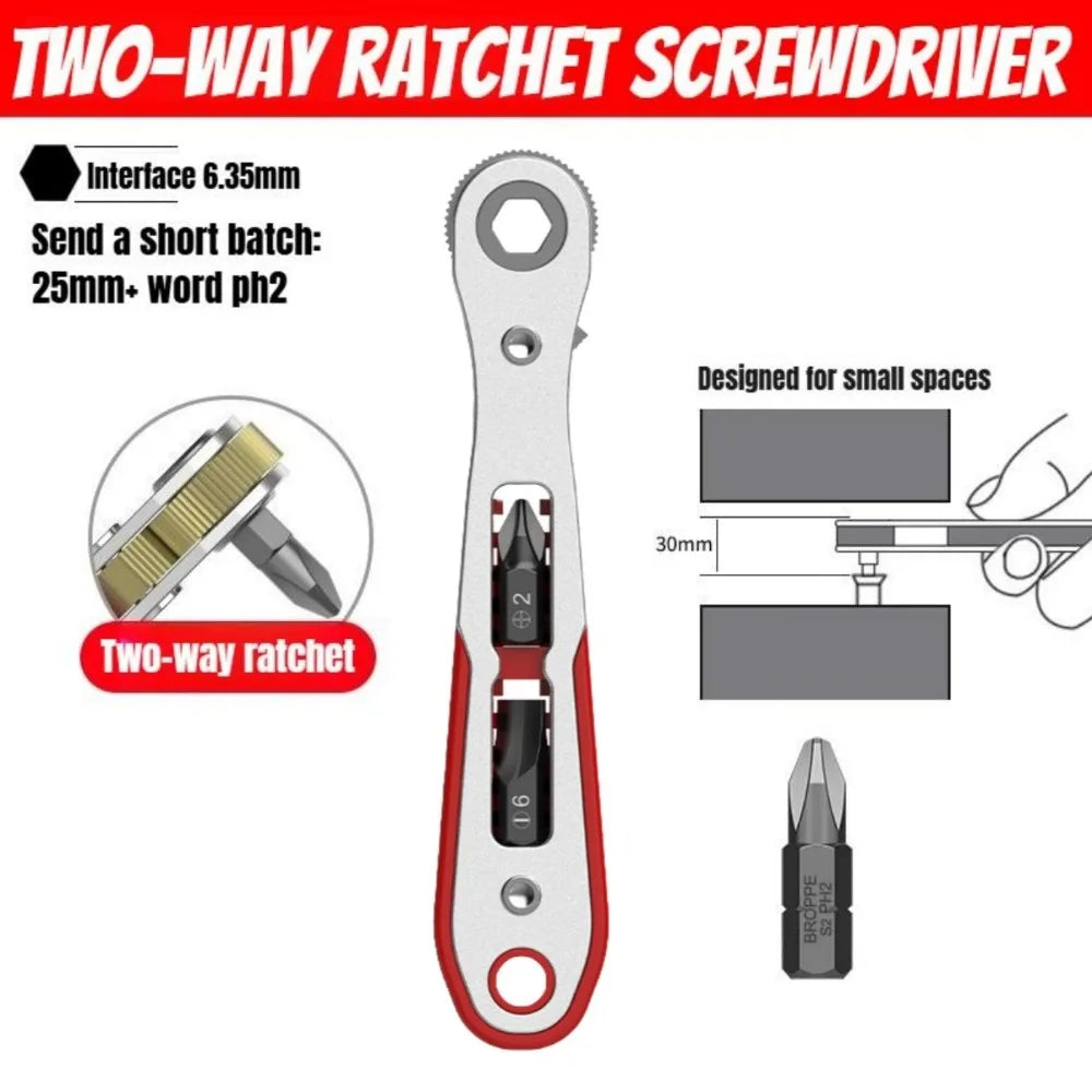 Right Angle Screwdriver Set Mini Ratcheting 90 Degree Offset Screwdriver Pocket Low Profile Ratchet Wrench Bit Socket Set