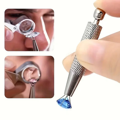 4-Claw Precision Tweezers for Jewelry Making, Soldering & Repair, Ergonomic Grip Metal Tool
