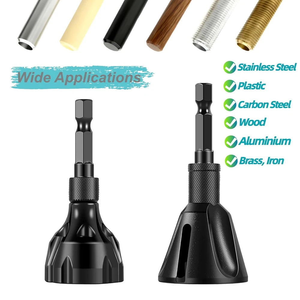 Deburring External Chamfer Tool Tungsten Carbide Blade Bolt Thread Repair Burr Removal for Metal Chamfer Bit With Hex Shank