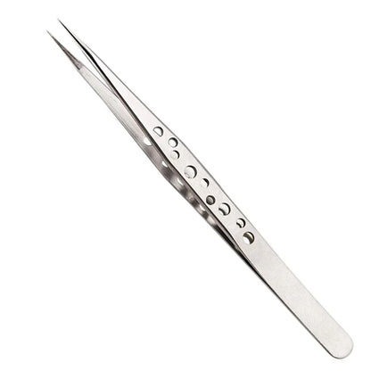 Industrial Tweezers Precision Anti-static Magnetic Soldering Stainless Steel Curved Tip Tweezers CPU IC Repair Clips Hand Tool