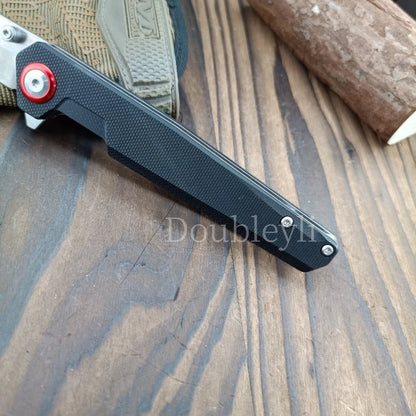 EDC Folding Knife with Clip Lightweight Pocket Knife G10 Handle Multi-functional  Adventure Rescue Cutting Knife Good Gift Items