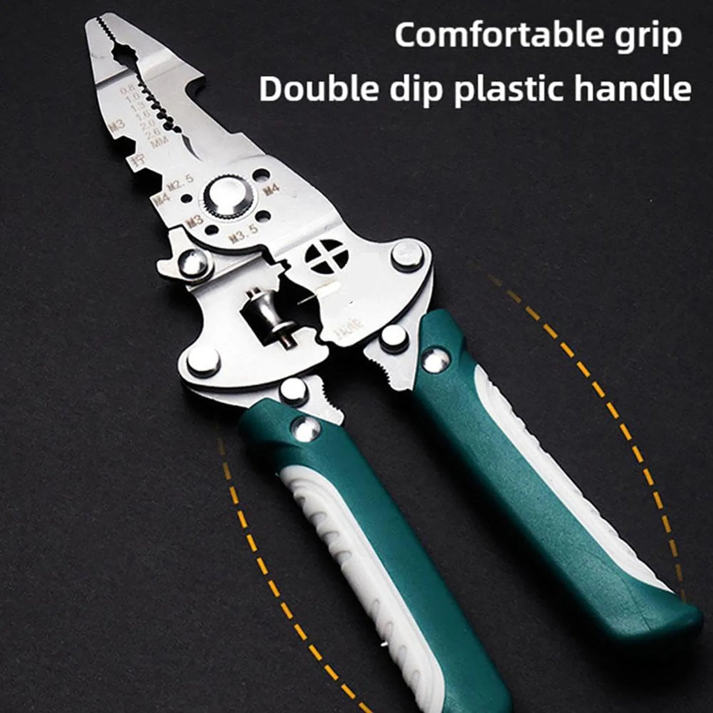 18 In1 Foldable Wire Stripper Multifunctional Plier With Crimper Cutter Shearing Screw Gripping For Electric Cable Portable Tool