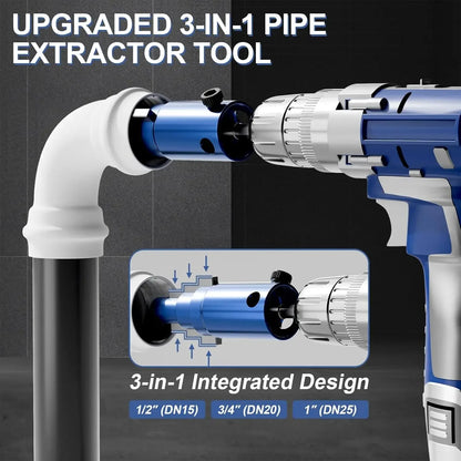 Universal Electric Drill Pipe Breaker Wire Extractor Manual Faucet Angle Valve Remover Tool 4/6 mm 1 inch Connecting Hardware