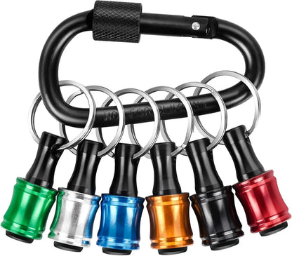 12PCS Bit Holders 1/4 Socket,Screwdriver Bit Holder for Impact Driver Drill Bit Keychain Extension Bar Quick Release Easy Change