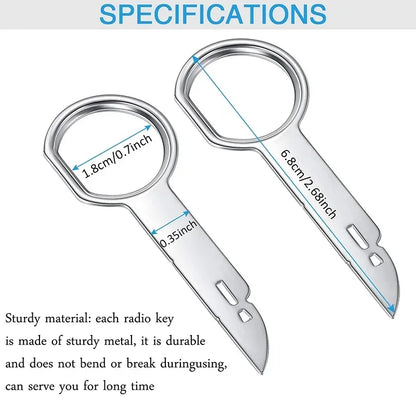 4Pcs Car Radio Removal Tool Stereo Release Keys Auto Stereo Install & Removal Repair Accessories