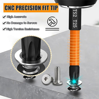 6-Piece Star Screwdriver Bit Set, 1/4' Hex Shank Screwdriver, 2' T10, T15, T20, T25, T30, T40 Star Screwdriver Bits, Versatile