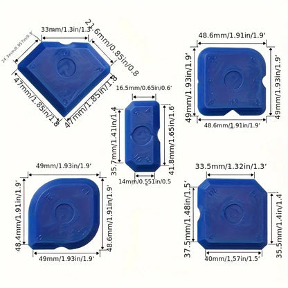 5pcs Silicone Caulking Tool Kit Joint Sealant Spreader Spatula Scraper for Tile Window Grout Edge Removal Kitchen Construction T