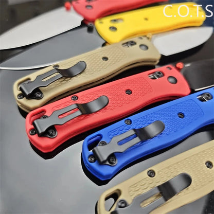 Bugout AXIS Lock BM 535 Folding Knife 440C Blade Nylon Fiber Handle Pocket EDC Outdoor Camping Knife Black Blade / White Blade
