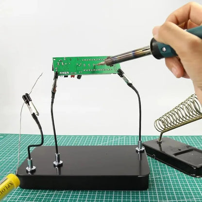 Magnetic PCB Holder Soldering Station 12 Flexible Arms with Storage Box for Electronic Repair Model Assembly Hobby Craft Welding