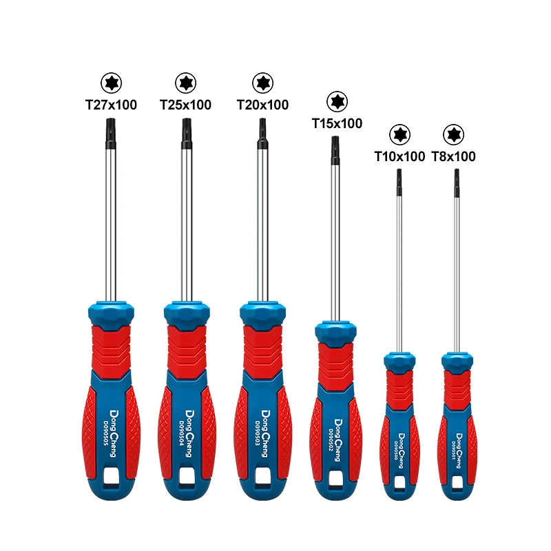 Torx Screwdriver Set T8 T10 T15 T20 T25 T27 T30 T40 CR-V Chrome Vanadium Magnetic Tip Anti Rust TPR Handle High Torque Star Tool