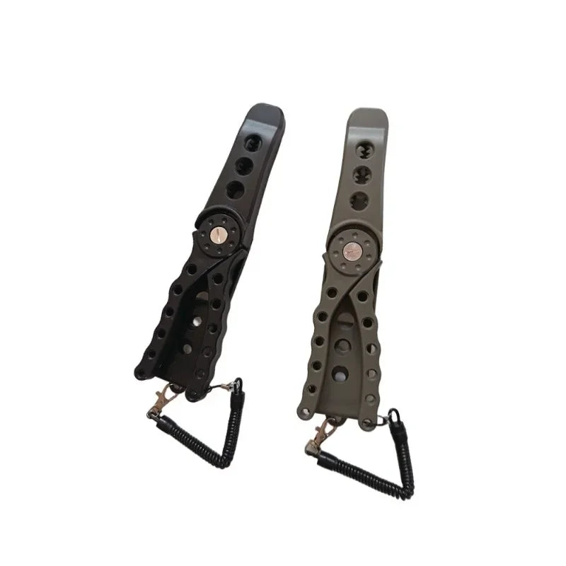 High-Index Plastic Fishing Pliers with Grip & Hook Removal Tool, Durable Catfish Gripper with Non-Slip Handle and Lanyard