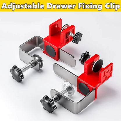Adjustable Drawer Fixing Clip High Drawer Panel Quick Installation Clamp Furniture Cabinet Positioning Tool Hardware Jig