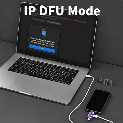 Lanrui V587 Dual-port Engineering Box One Key Enter DFU Bootloader Recovery Mode for IOS Android Phone Reflash Flashing Tools