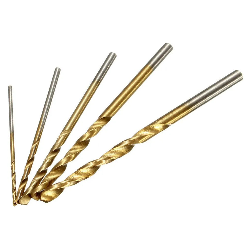 50Pcs Titanium Coated Drill Bits HSS High Speed Steel Drill Bits Set Tool High Quality Power Tools 1/1.5/2/2.5/3mm
