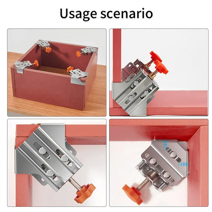 Corner Clamp Steel 90 Degree, Right Angle Clamp Carpenter Quick Splicing Clamp With Adjustable Swing Jaw for DIY Framing Welding