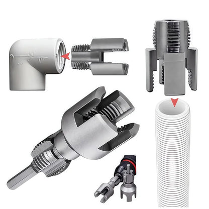 New Integrated Interior and Exterior Water Pipe Threading Tool 4 Points 6 Points Universal Electric Drill Threading Tool