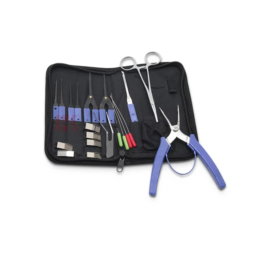 16pcs High Quality Stainless Steel KLOM Broken Key Extractor Set Hardware Tools Professional Locksmith Supplies Repair Tools